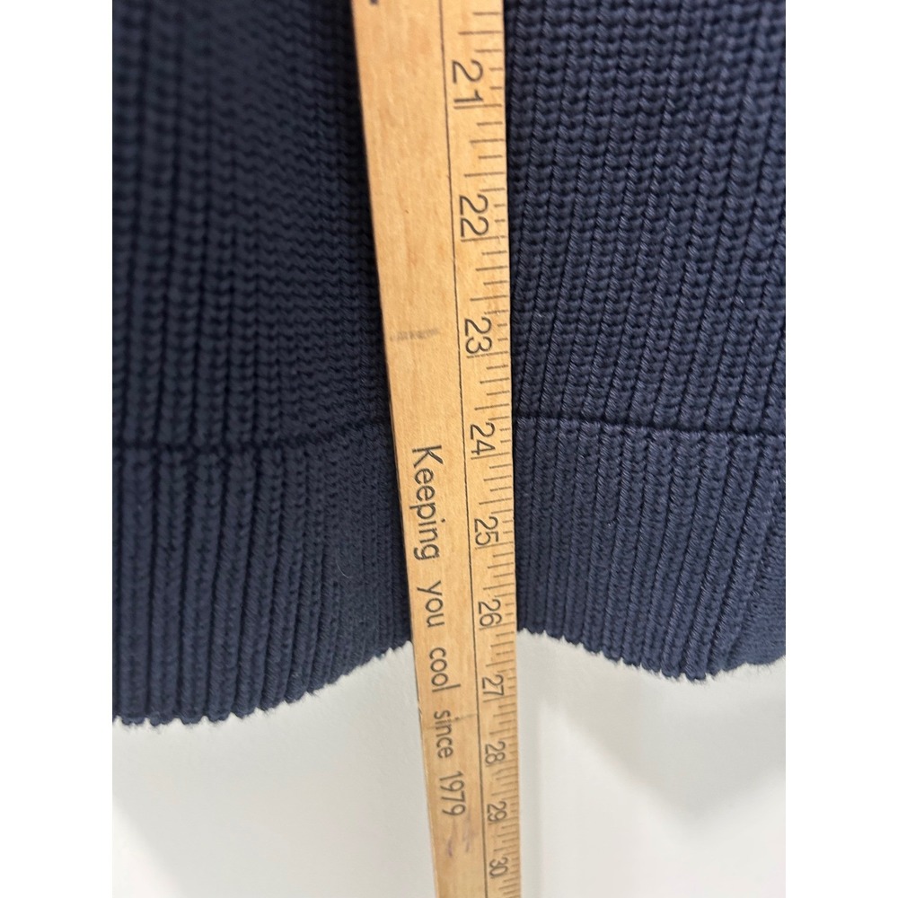 Pura Cashmere Womens Navy Blue Shaker Knit Full Zip Hoodie Sweater XL - Picture 5 of 10